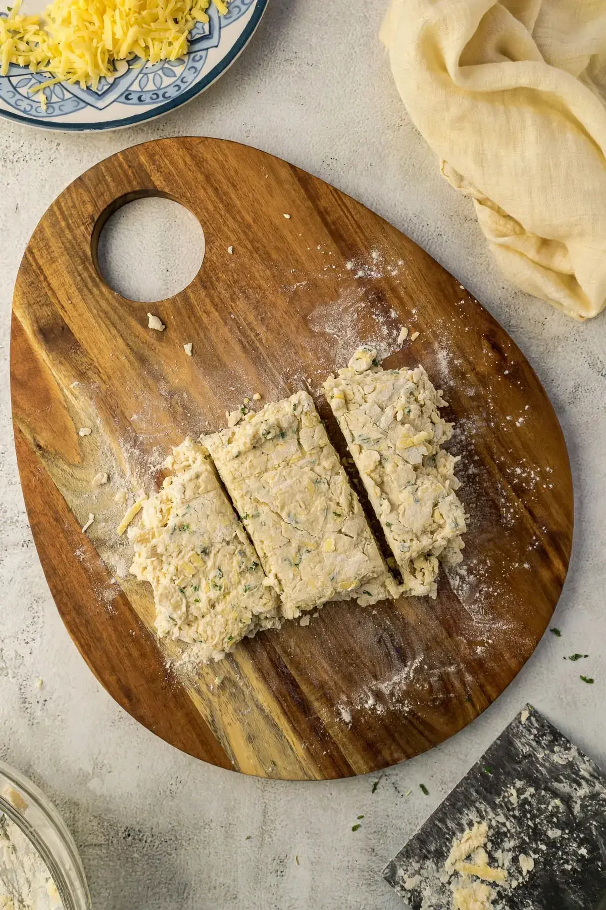 Cheese And Chives Scones, Step-By-Step Instructions