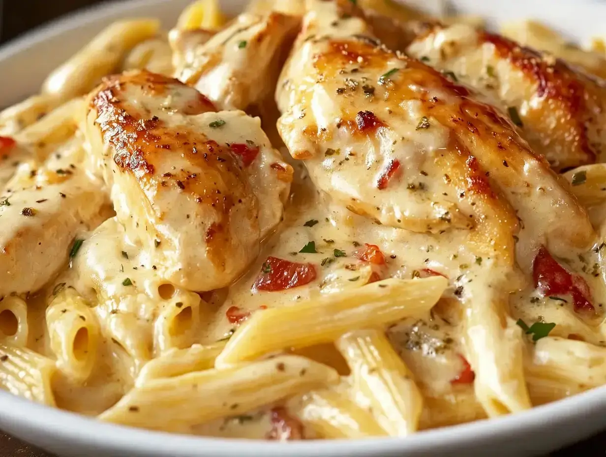 Creamy Chicken Penne with Ranch Sauce, Cheddar and Bacon 4 Chicken Penne, Ingredients and Preparation