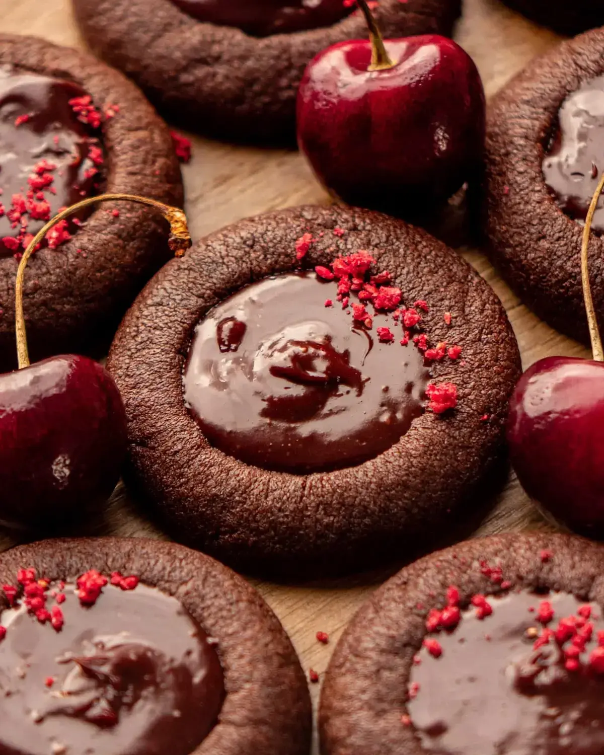 Chocolate Cherry Cookies, Step by Step Instructions