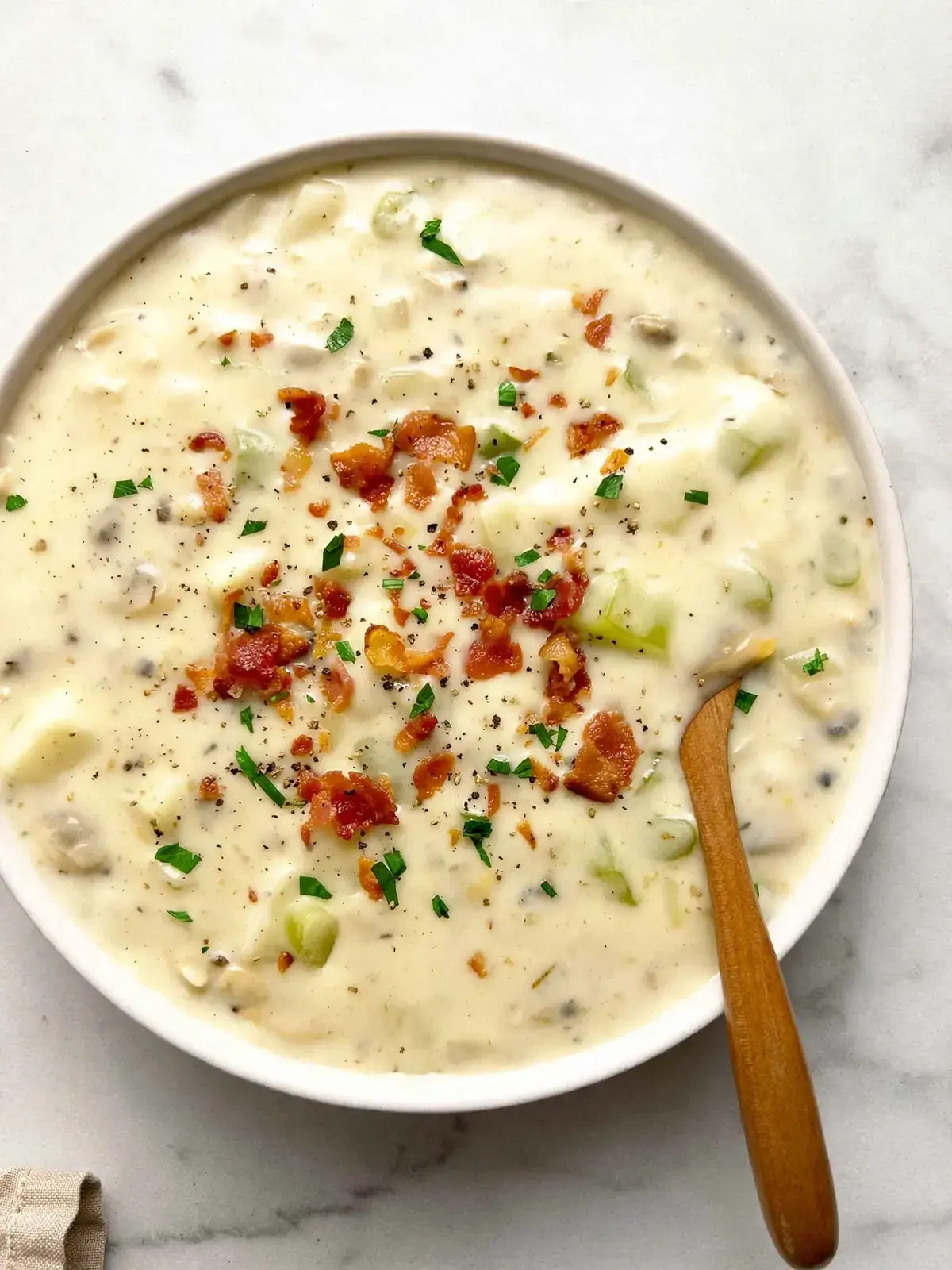 Clam Chowder with Crispy Bacon and Creamy Potatoes 10 Clam Chowder, About This Recipe