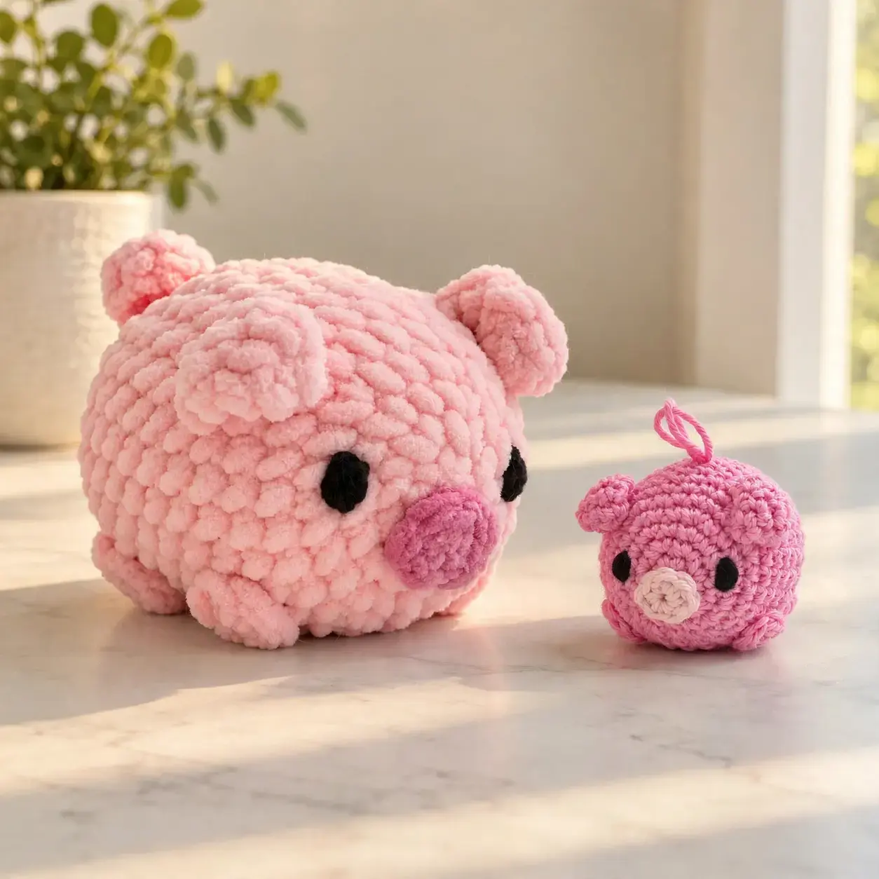 Crochet Pig Patterns: 9 Free Amigurumi Designs for Beginners and Soft Plush Lovers 3 Crochet Pig Patterns: 9 Free Amigurumi Designs, 5. Pig Amigurumi Keychain