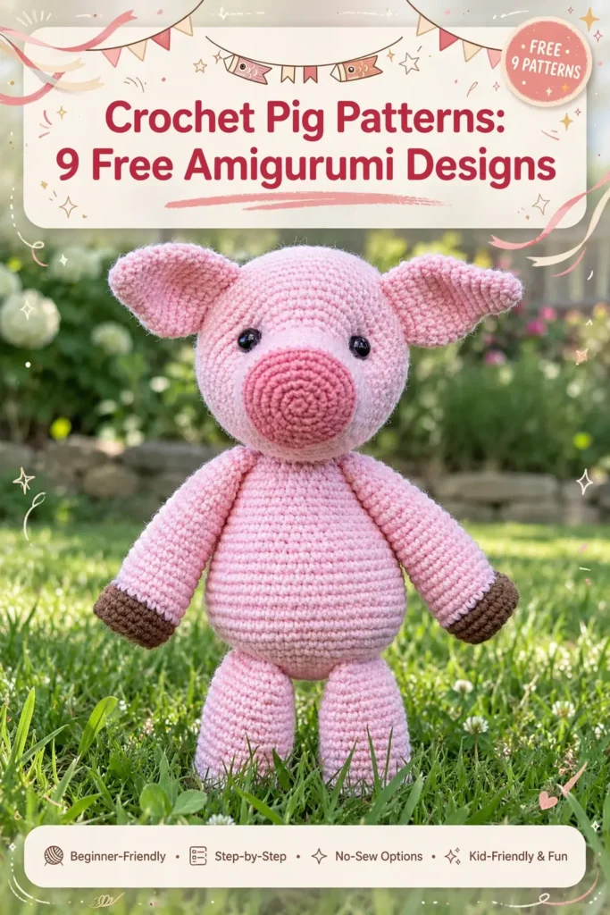 Crochet Pig Patterns: 9 Free Amigurumi Designs