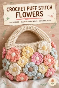 Crochet Puff Stitch Flowers