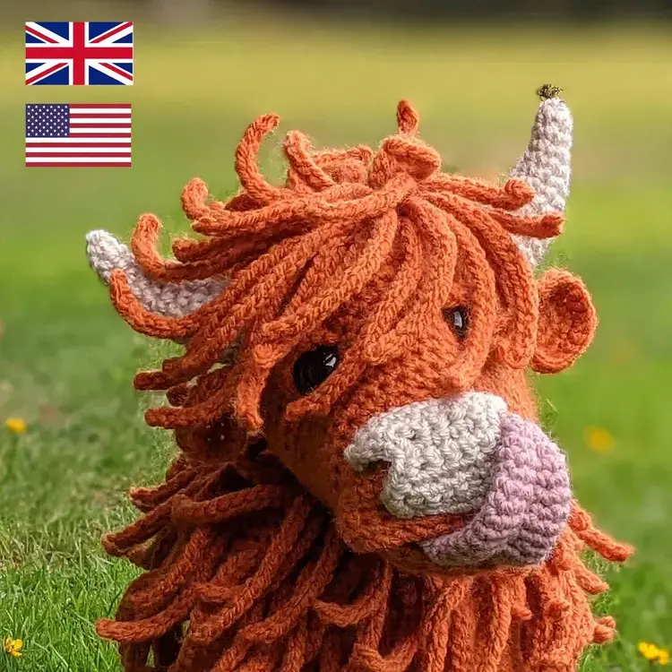 Cute Crochet Cow Patterns, Highland Cow