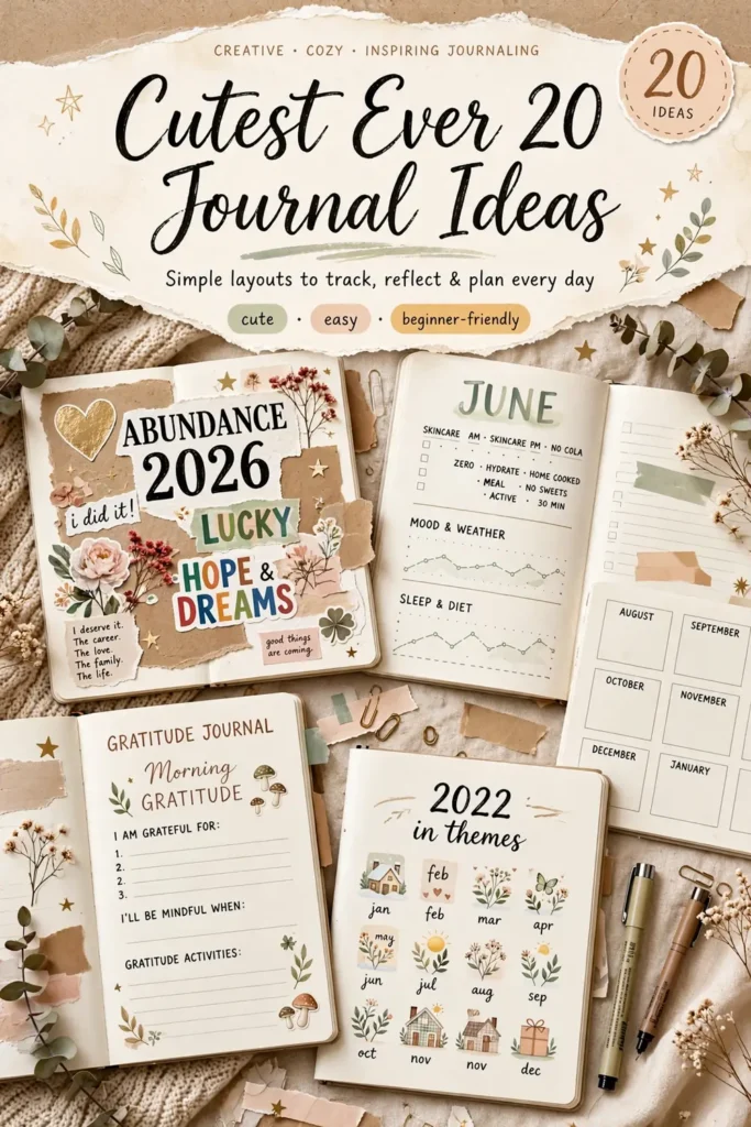 Cutest Ever 20 Journal Ideas