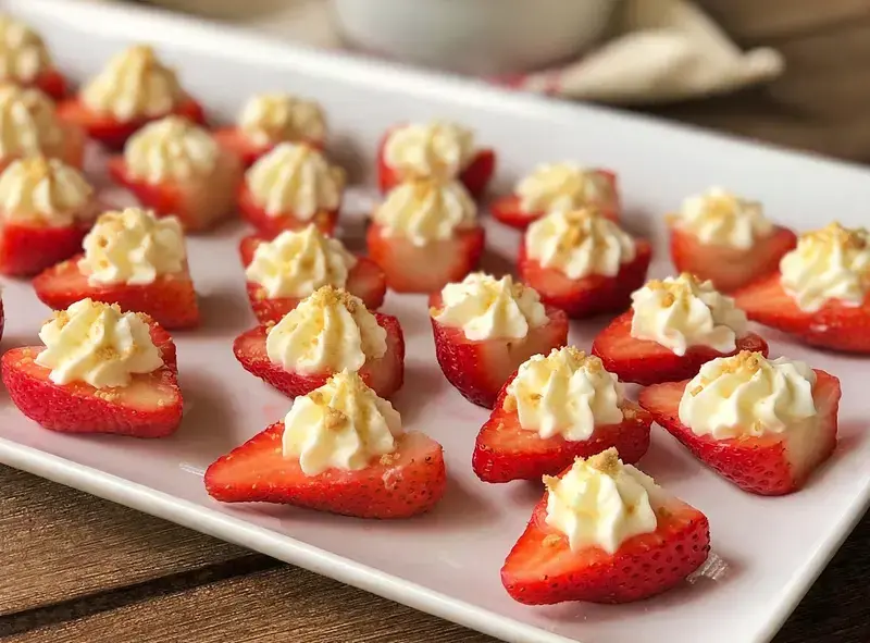 Deviled Strawberries, As the guaranteed hit of any party, these deviled strawberries won&rsquo;t last more than 5 minutes