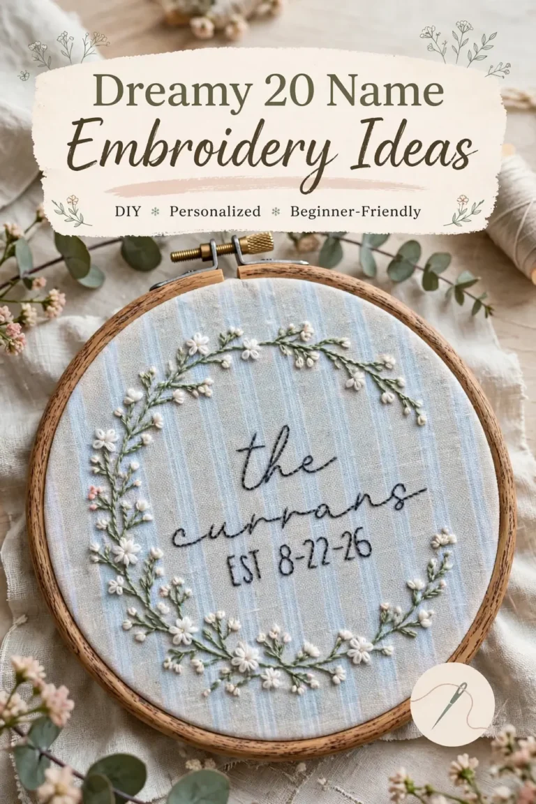 Dreamy 20 Name Embroidery Ideas