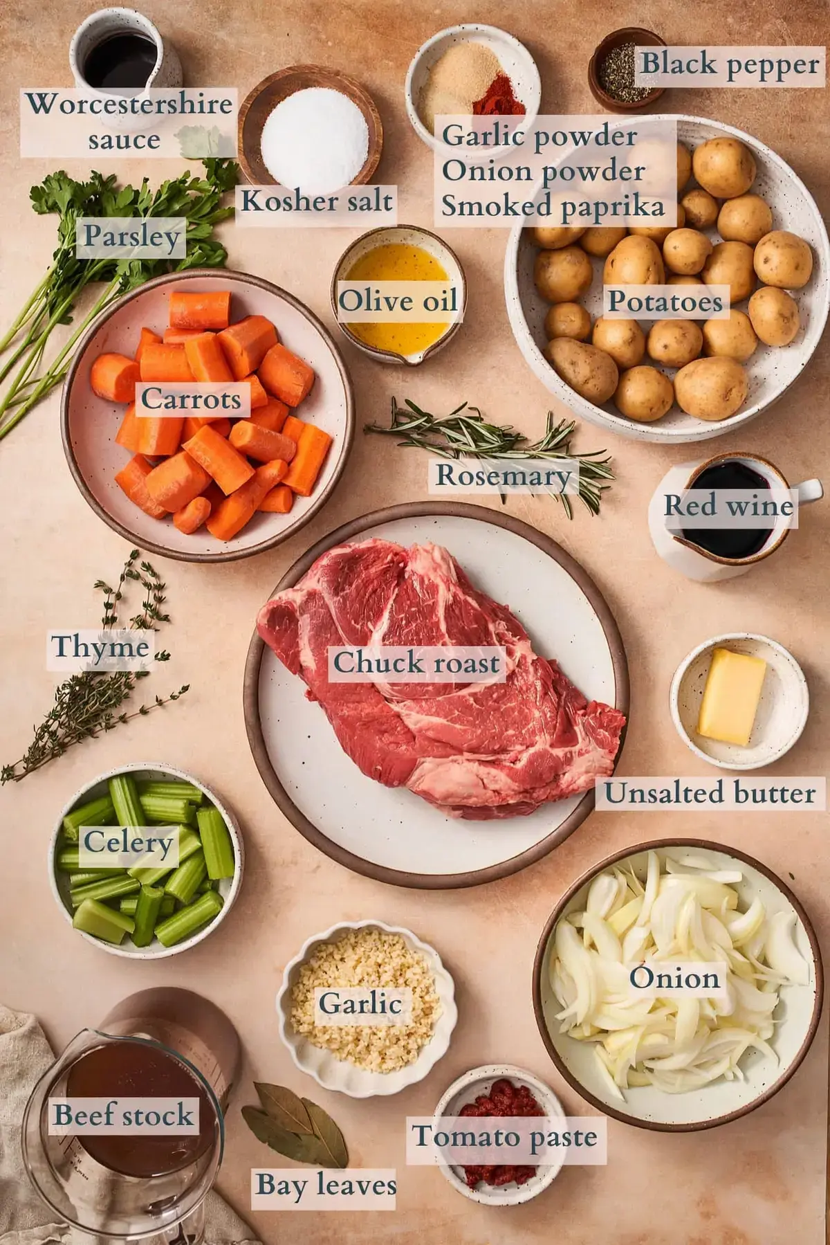 Dutch Oven Pot Roast, Ingredients for This Dutch Oven Pot Roast Recipe