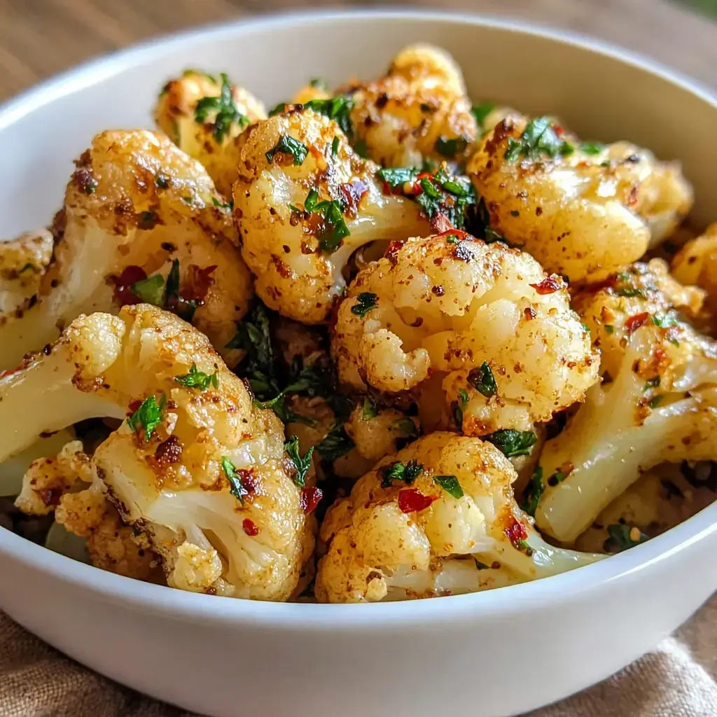 Garlic Butter Roasted Cauliflower