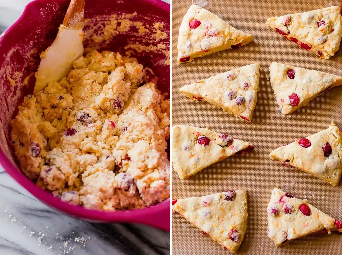 Glazed Cranberry Orange Scones, Frozen Grated Butter
