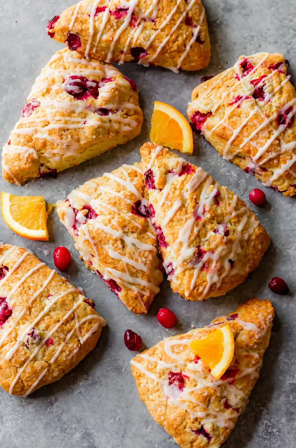 Glazed Cranberry Orange Scones