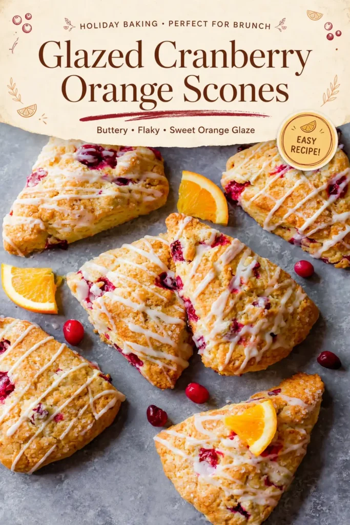 Glazed Cranberry Orange Scones