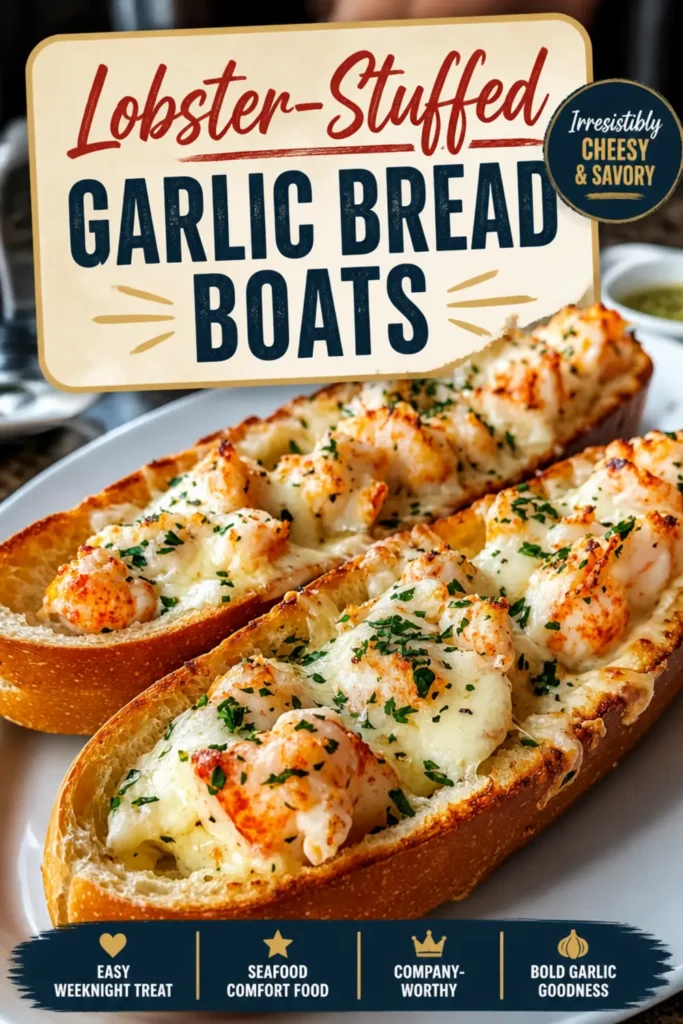 Lobster-Stuffed Garlic Bread Boats