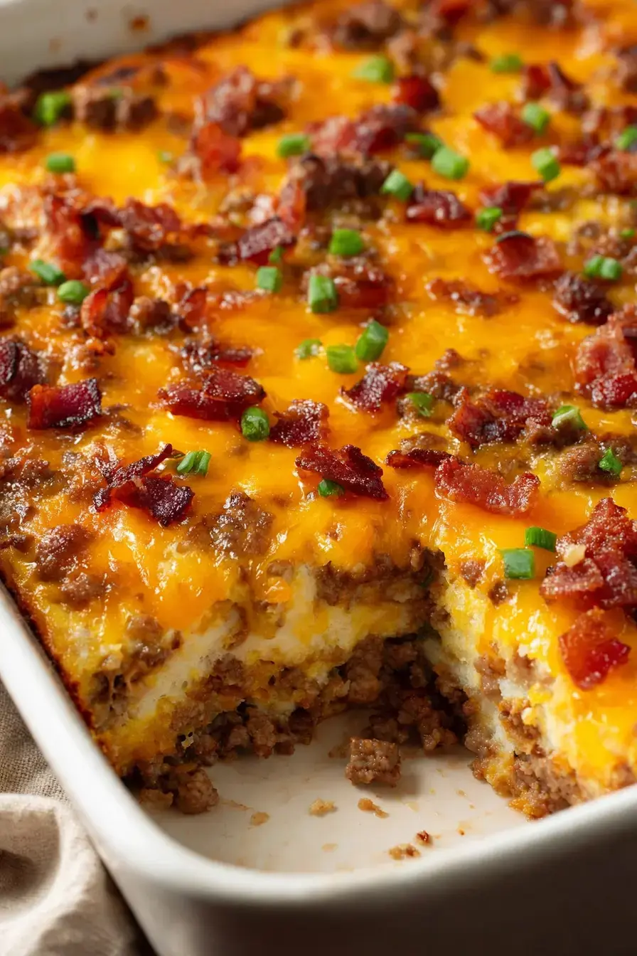 Low-Carb Bacon Cheeseburger Casserole, Step-by-Step Instructions