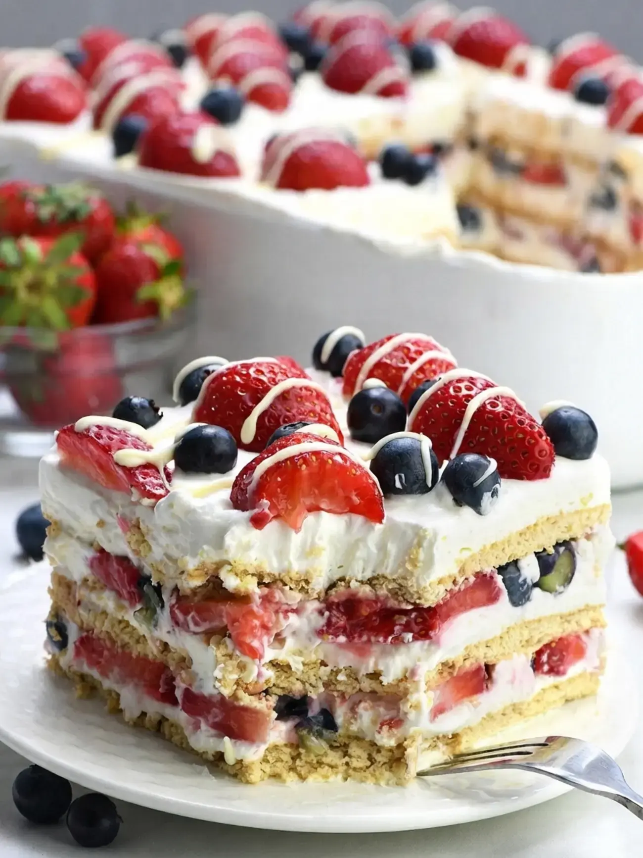 No-Bake Berry Icebox Cake, Why You'll Love This No Bake 4th of July Patriotic Dessert