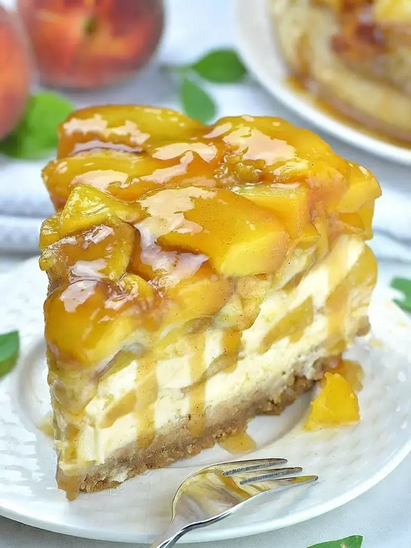 Peach Cobbler Cheesecake