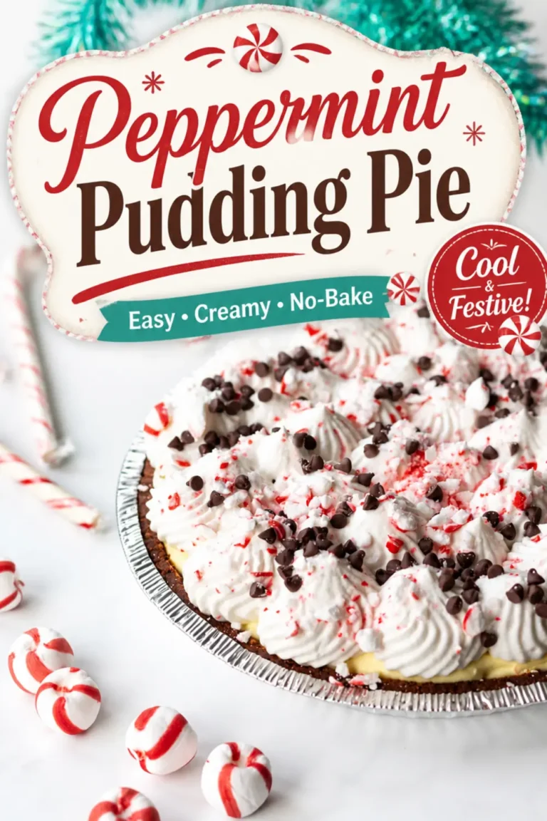 Peppermint Pudding Pie