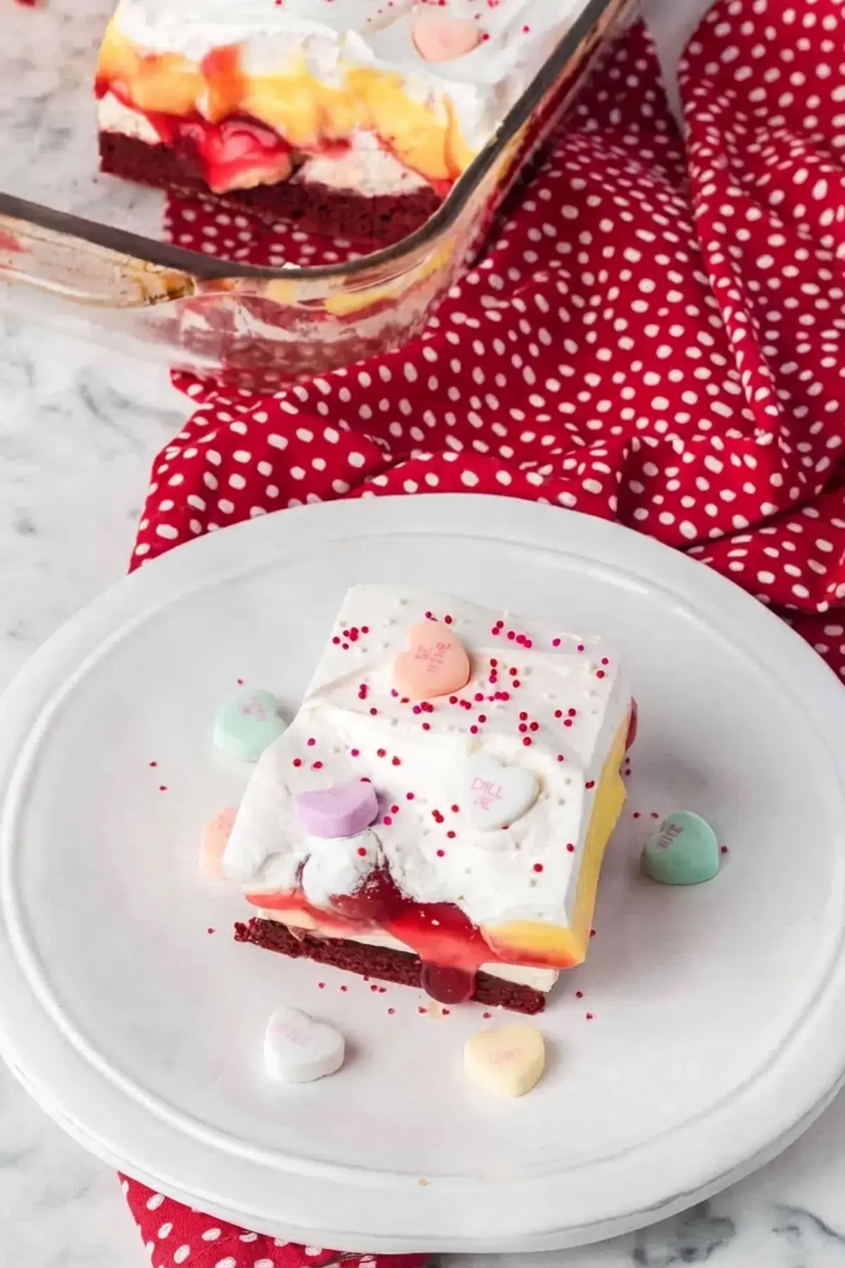 Red Velvet Cherry Dream Bars: A Festive No-Bake Layered Dessert 16 Red Velvet Cherry Dream Bars, Assemble the Red Velvet Dream Bars