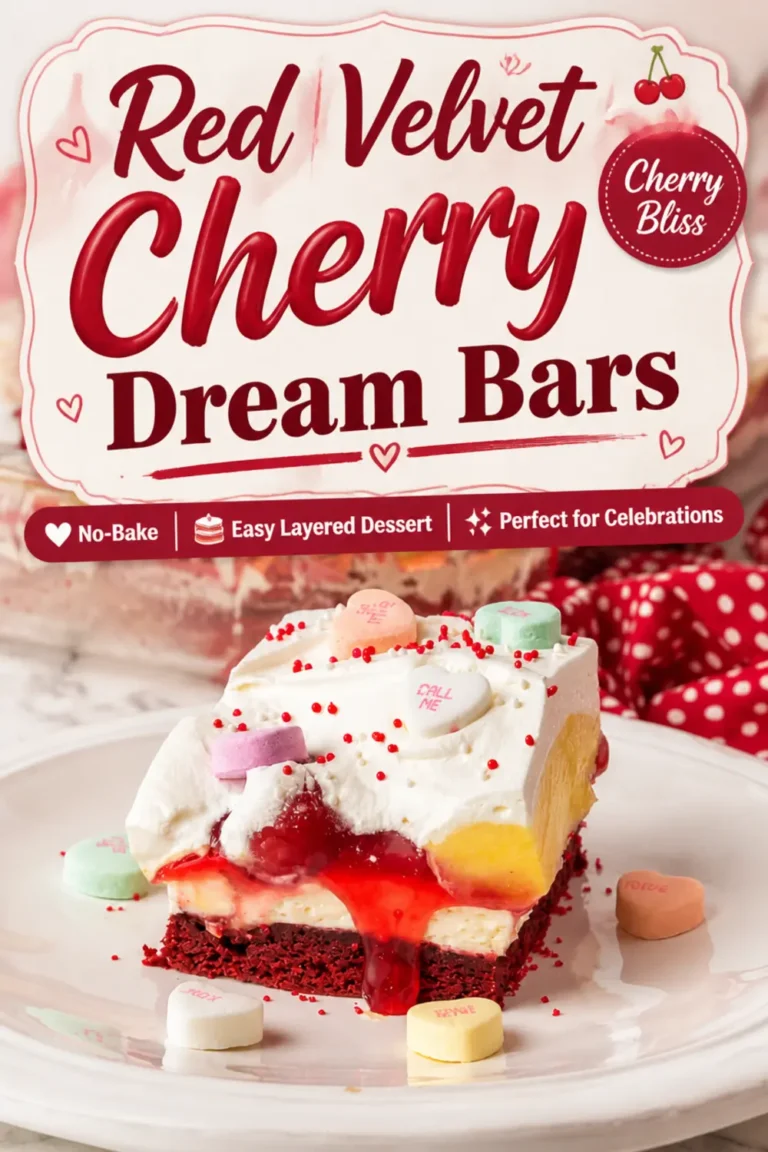 Red Velvet Cherry Dream Bars: A Festive No-Bake Layered Dessert 20 Red Velvet Cherry Dream Bars
