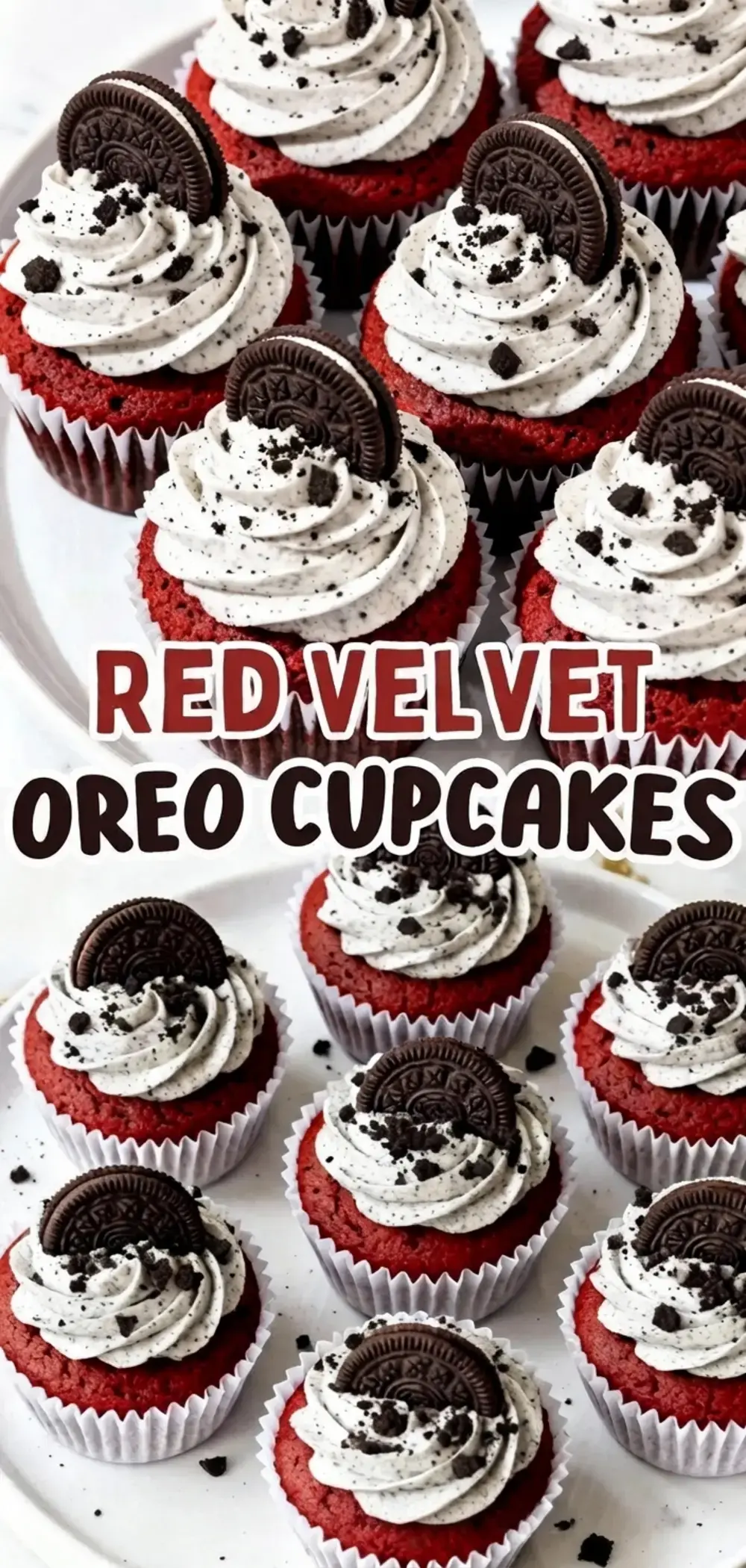 Red Velvet Oreo Cupcakes