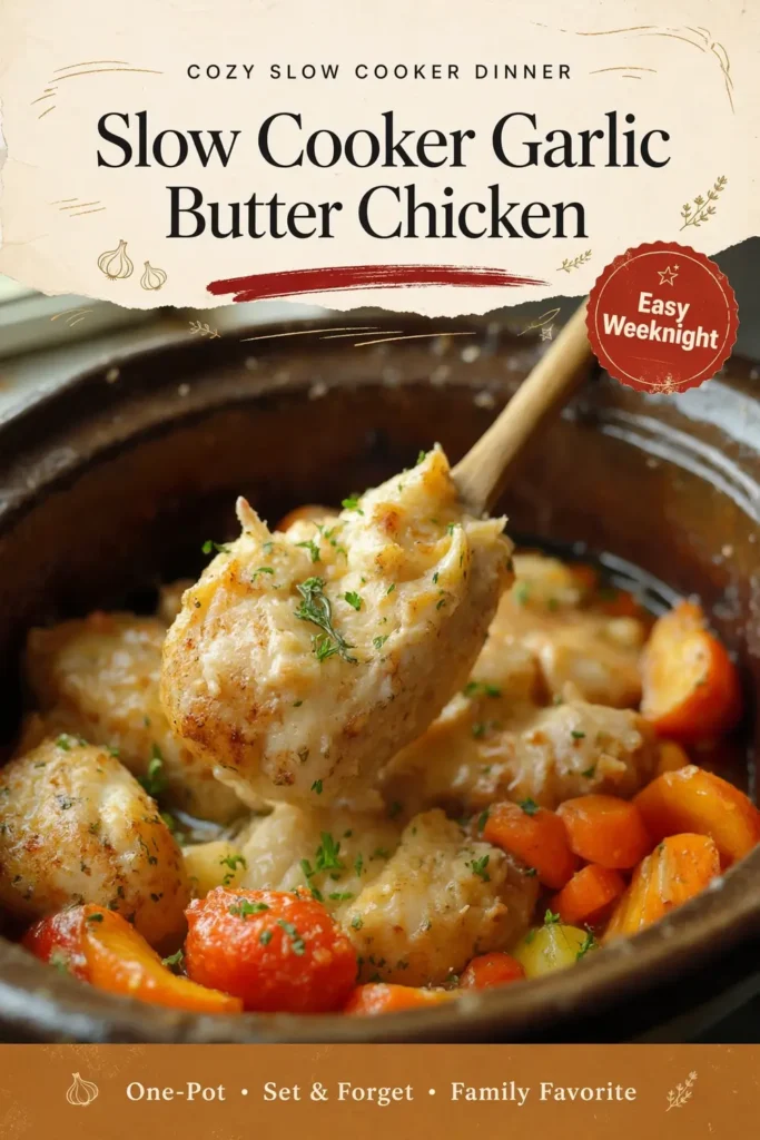 Slow Cooker Garlic Butter Chicken