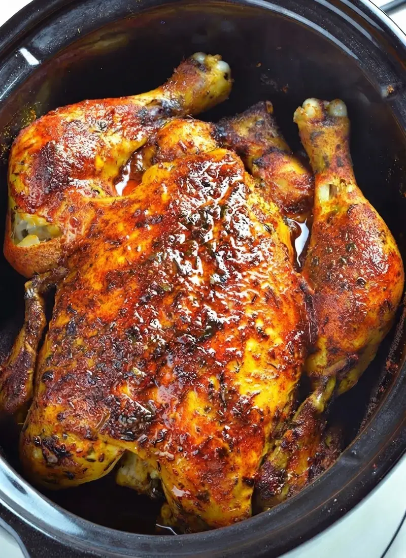Slow Cooker Rotisserie Chicken Recipe for Juicy, Tender Meat 6 Slow Cooker Rotisserie Chicken