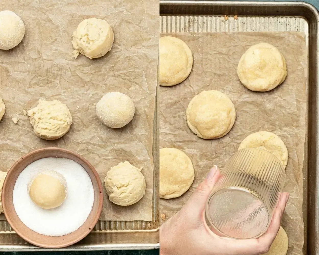 Soft & Chewy Lemon Cookies, Scoop, roll, chill