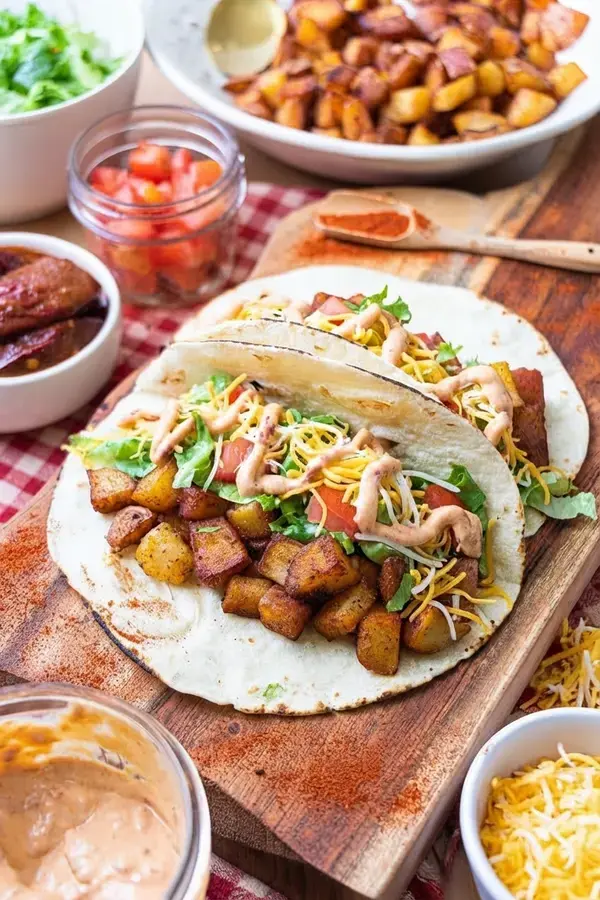 Spicy Potato Soft Taco Recipe for Crispy Vegan Tacos at Home 15 Spicy Potato Soft Taco Recipe, Serving Homemade Spicy Potato Tacos