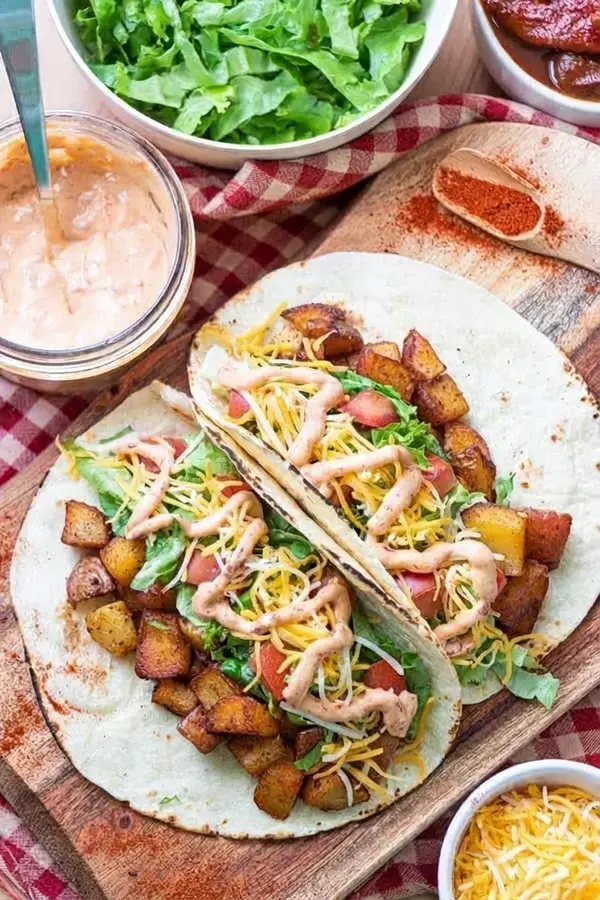 Spicy Potato Soft Taco Recipe for Crispy Vegan Tacos at Home 12 Spicy Potato Soft Taco Recipe, Vegetarian Taco Bell Copycat Recipe