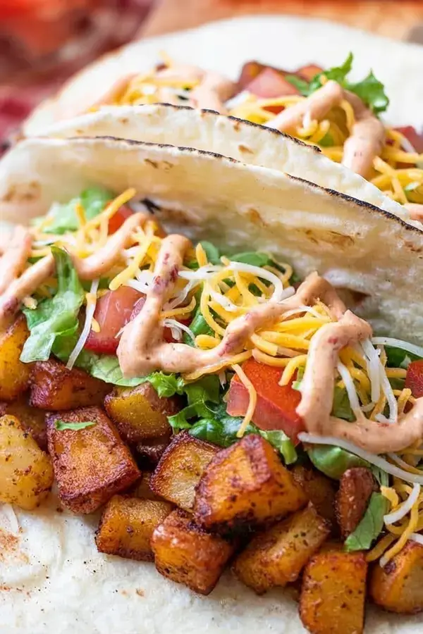 Spicy Potato Soft Taco Recipe for Crispy Vegan Tacos at Home 13 Spicy Potato Soft Taco Recipe, Vegetarian Taco Bell Copycat Recipe