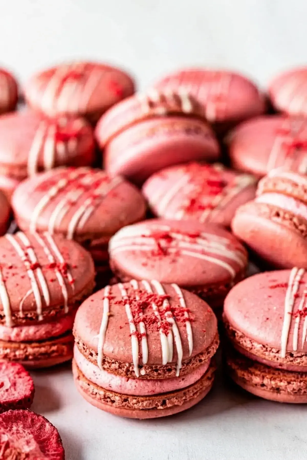 Strawberry Macarons, Drying and Resting the Macarons