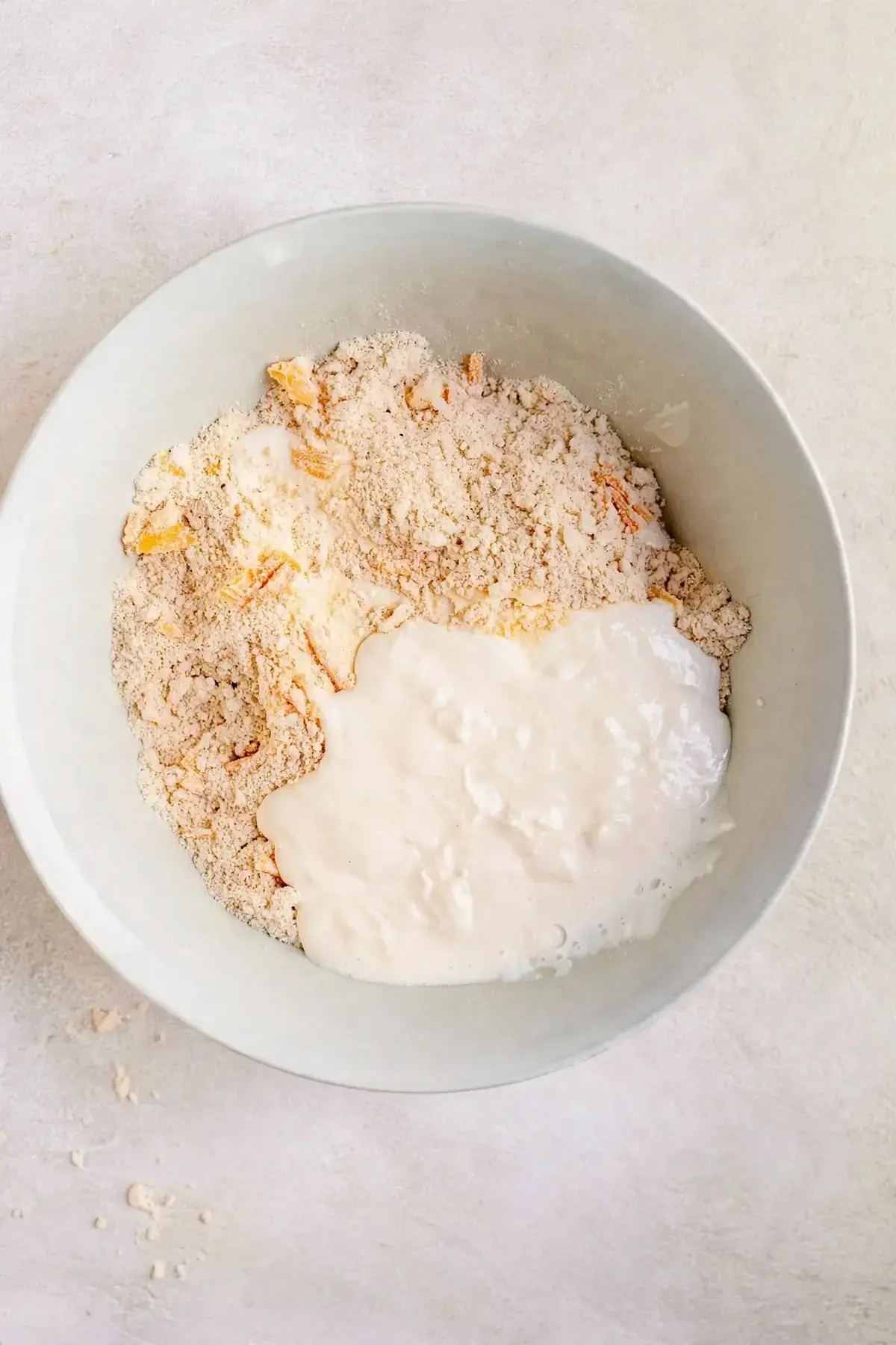 Cheese Scones: Light, Flaky, and Ready in 35 Minutes 13 Wet mixture added to the dry ingredients