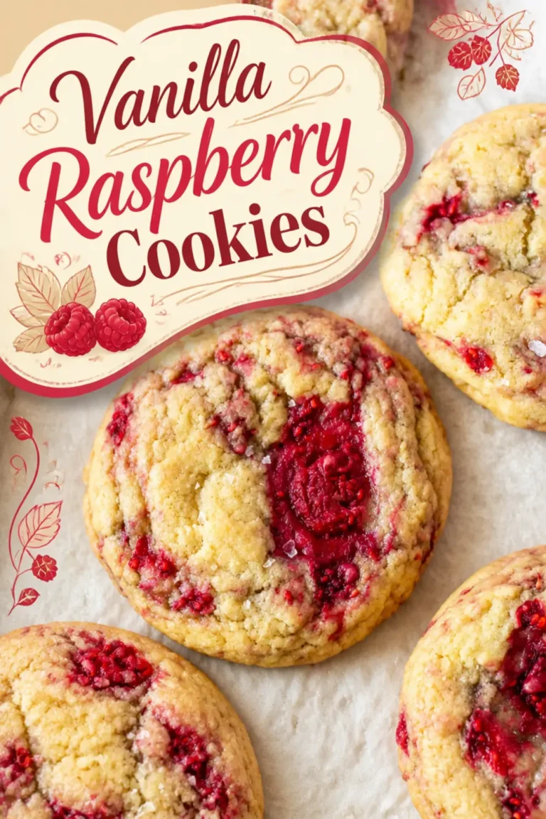 Vanilla Raspberry Cookies
