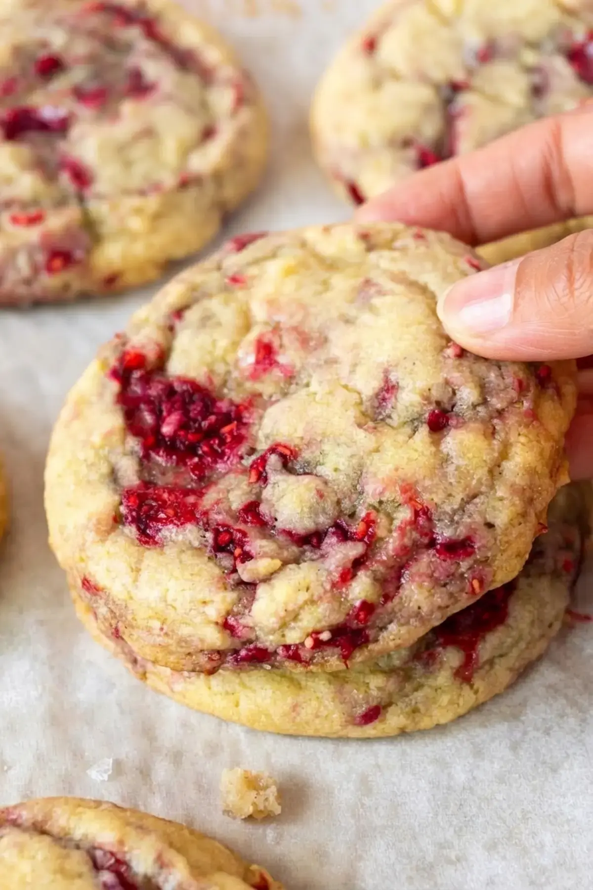 Vanilla Raspberry Cookies, Recipe Testing